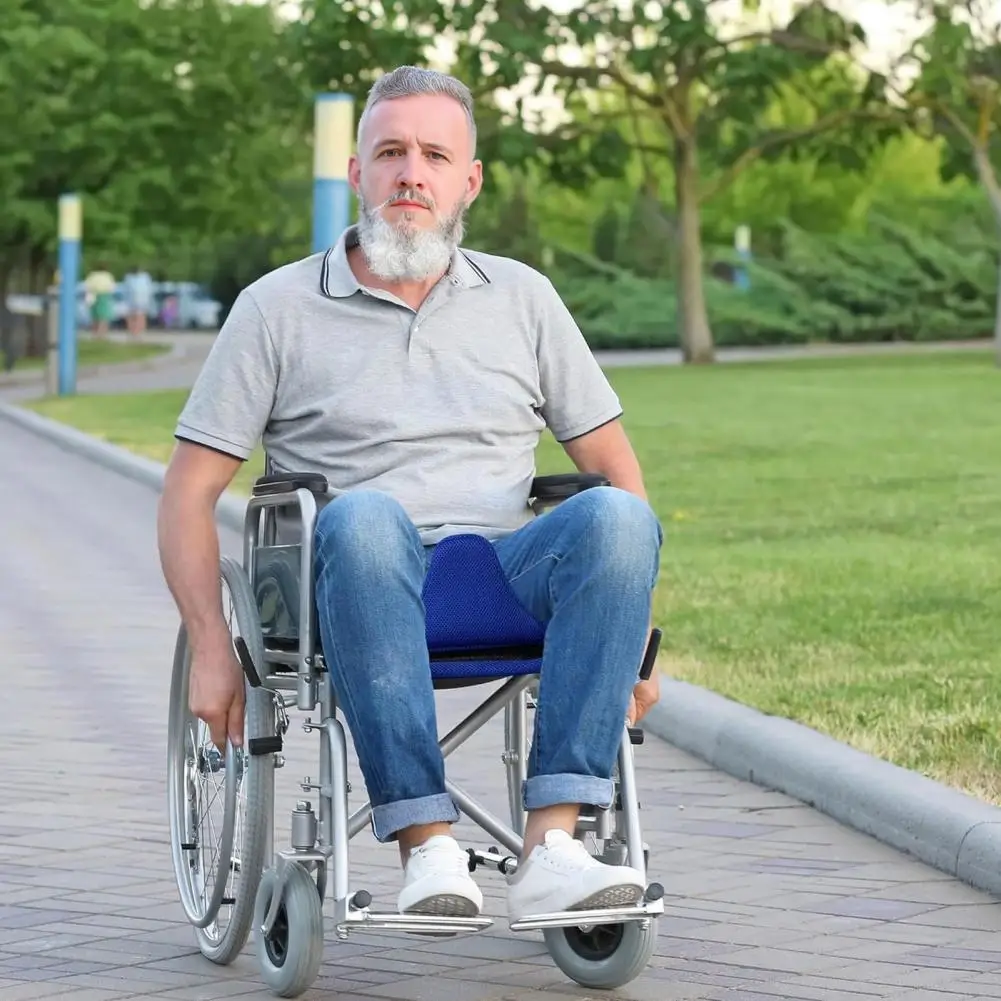 Adjustable Wheelchair Cushion with Adjustable Straps Breathable Materials Relieves Pressure Improves Stability Seat Cushion