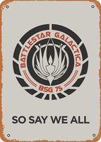 Battlestar Galactica Lt2 Battlestar Galactica 20.32 X 30.48 cm - Vintage metal tin signage for home bar garage decor gifts