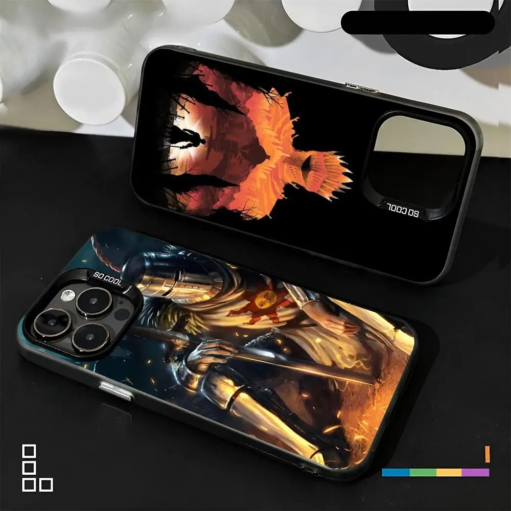 P-Praise the Sun D-Dark Souls Phone Case Matte Colored Silver For iPhone 15 14 16 13 12 11 Pro Max Plus XS X Shockproof Hard