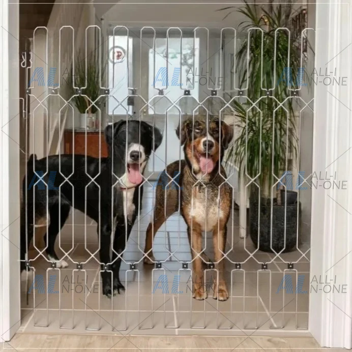 Pet fence Isolation door pet fence Stainless steel door fence labeling