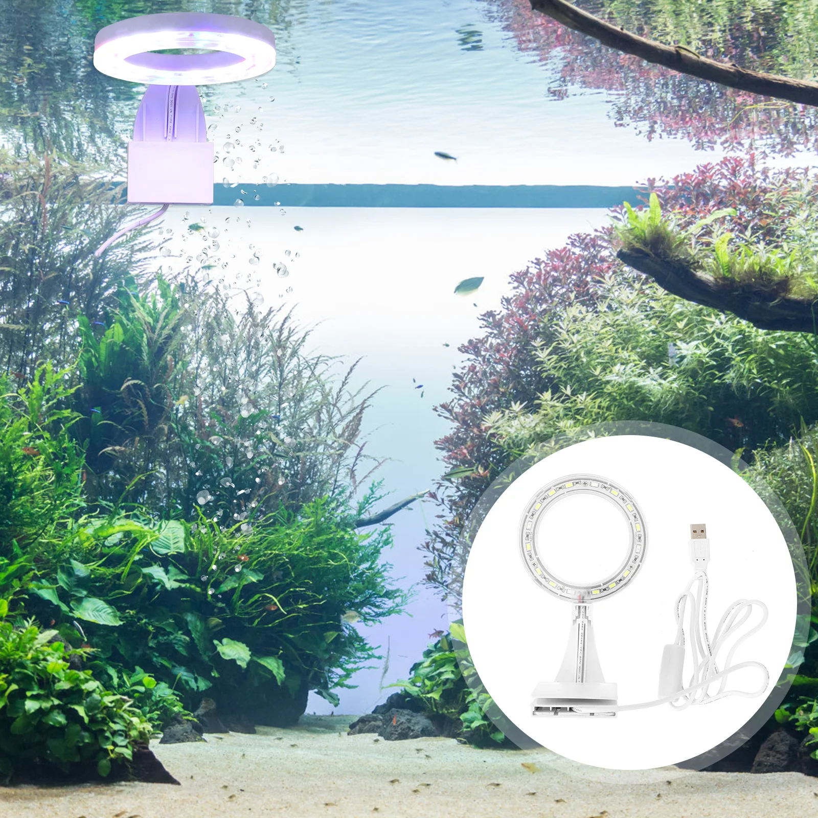 

Aquarium LED Light Premium Durable Clip-on Fish Tank Lamp Adjustable Waterproof LED Aquarium Lamp Aquatic Plant Lighting