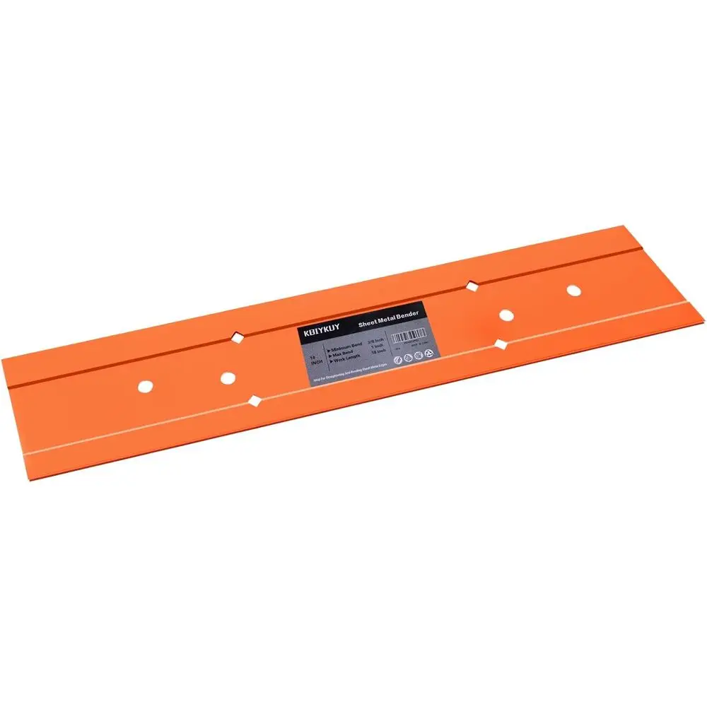 

18 Inch Heavy Duty Steel Brake for HVAC Ductwork, Roofing, and Metal Panels, 3/8 to 1 Fold Depth, High-Visibility Orange Finish