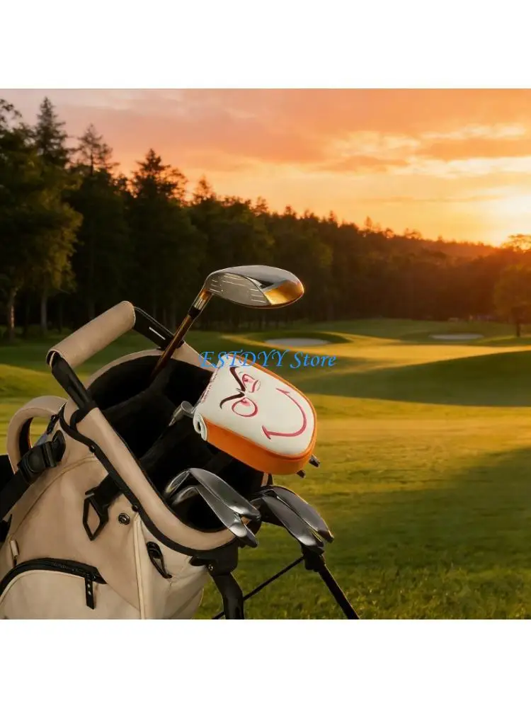 

G6DE Golf Putter Headcover Colorful Embroidered Golf Mallet Putter Cover
