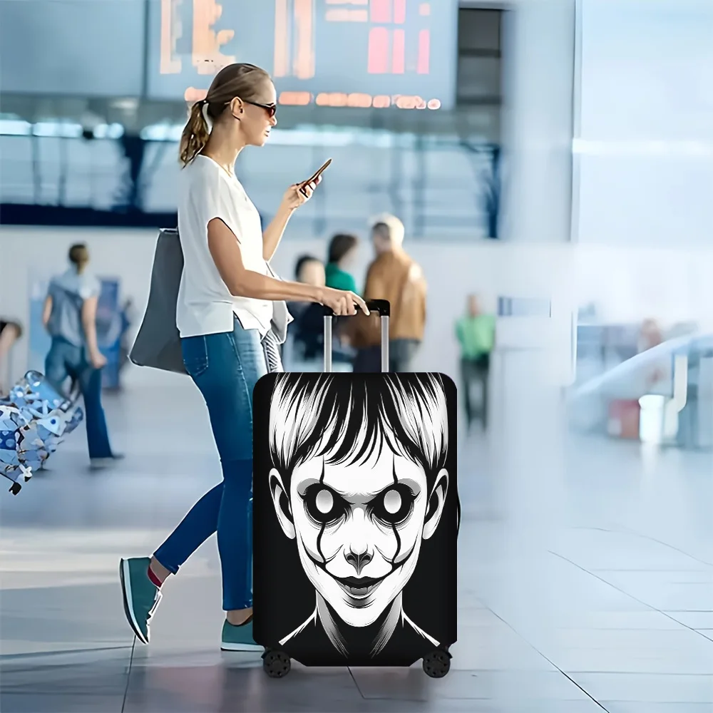 1pc Awesome Boy Portrait Print Luggage Cover. Fits suitcases from 18 to 32 inches; effectively protects your luggage.