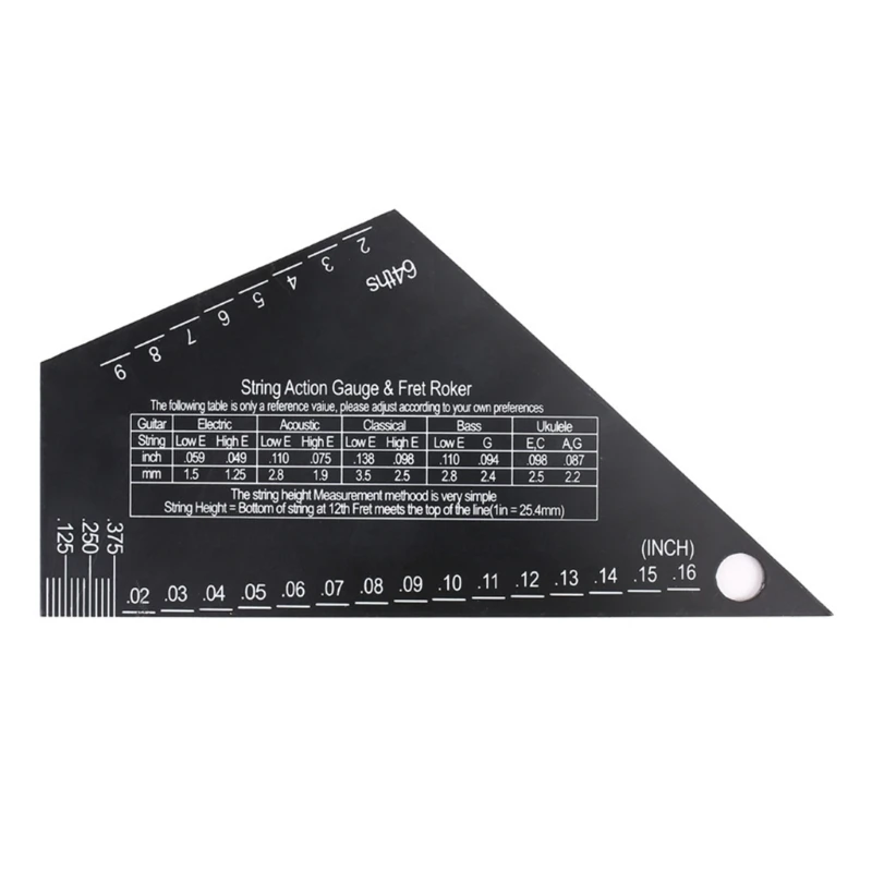 

Guitar Fret Fret Leveling Guide High Precise Guitar String Action Gauge