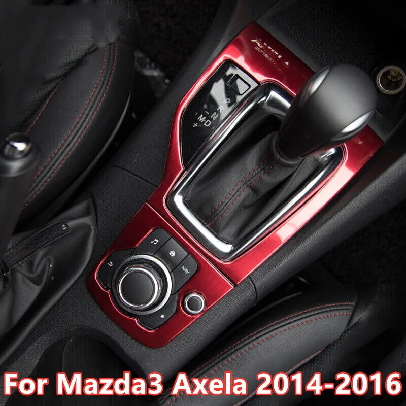 

Для Mazda3 Axela 2014-2016 AT Держатель переключения передач Крышка панели Накладка Декор Красный 2 шт.