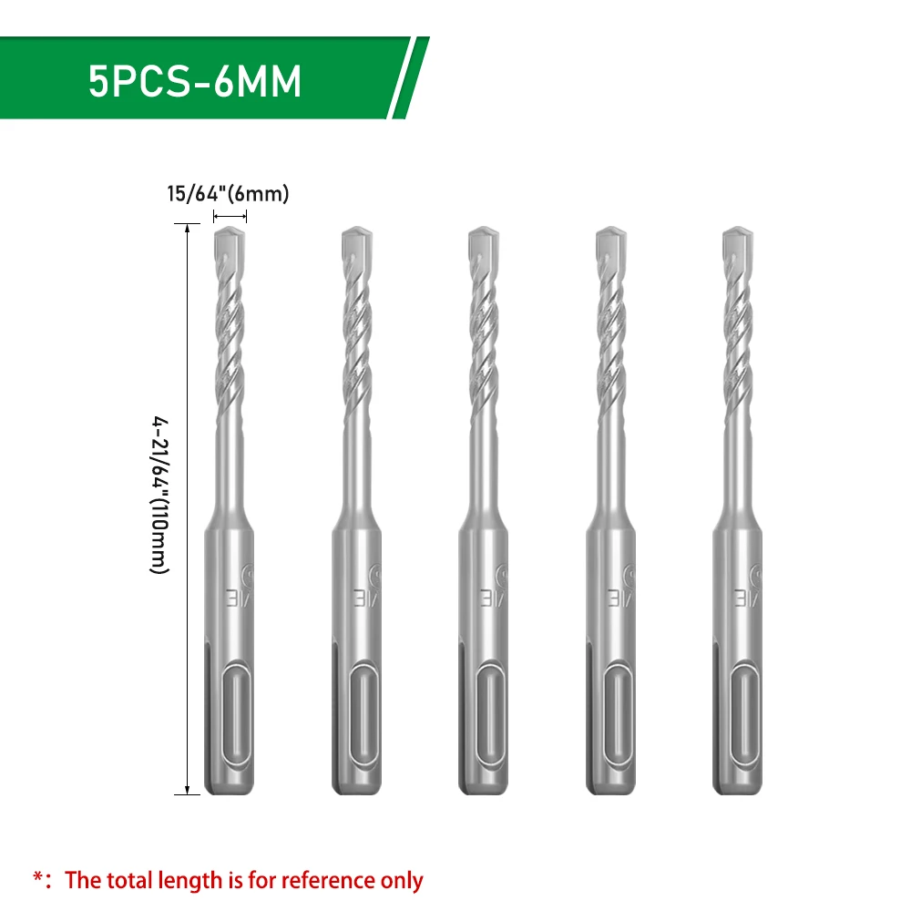 LAVIE 5 stücke 4mm 5mm 6mm Elektrische Hammer SDS Plus Bohrer Set 110mm Beton Wand ziegel Block Mauerwerk Loch Sah Bohren 016 – Detail 12