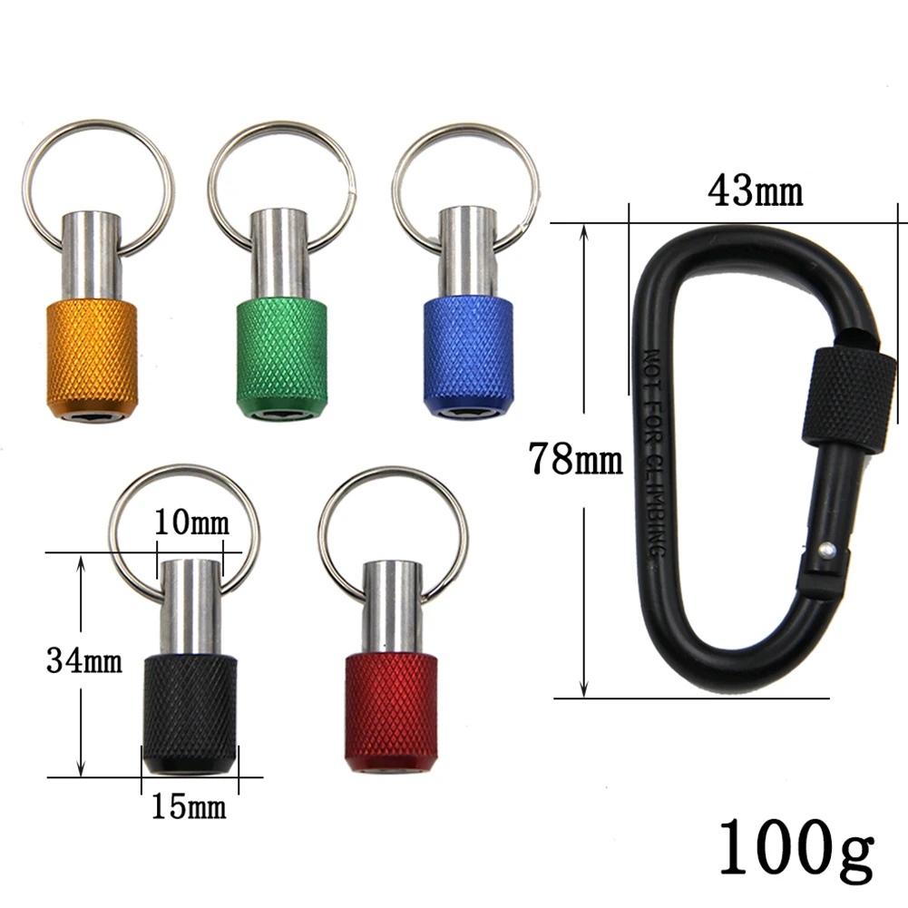 5 Pcs Screwdriver Bit Holder Ring W/ Key Chain Drill Bit Holder Hex Shank Screwdriver Keyring Extension Bar for Quick Release