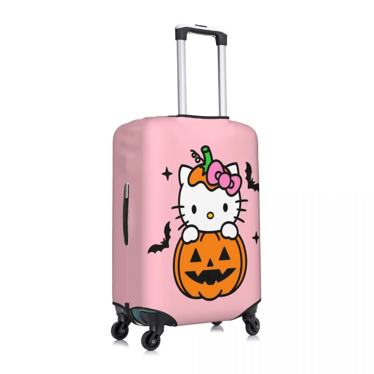 Capa de bagagem personalizada Hello Kitty All Saints' Day Capa protetora de mala engraçada adequada para 18-32 polegadas