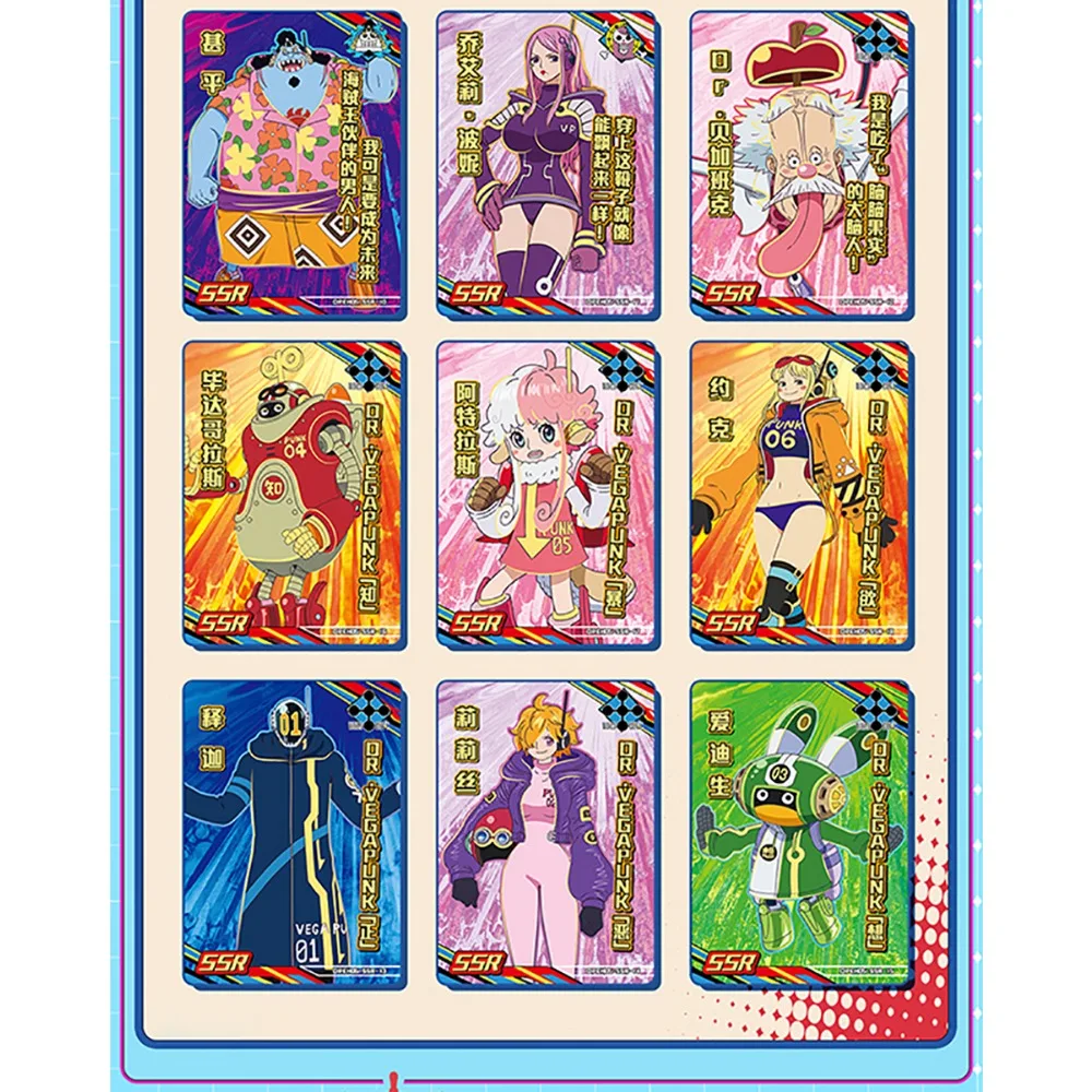 One Piece Collection Cards for Children Anime Character Shanks Sabo Borsalino Colorful Hot Stamping Gold UR Cards Hobbies Gifts