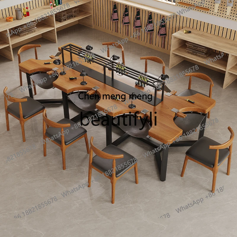 Jewelry solid wood gold table console jewelry gold and silver processing table