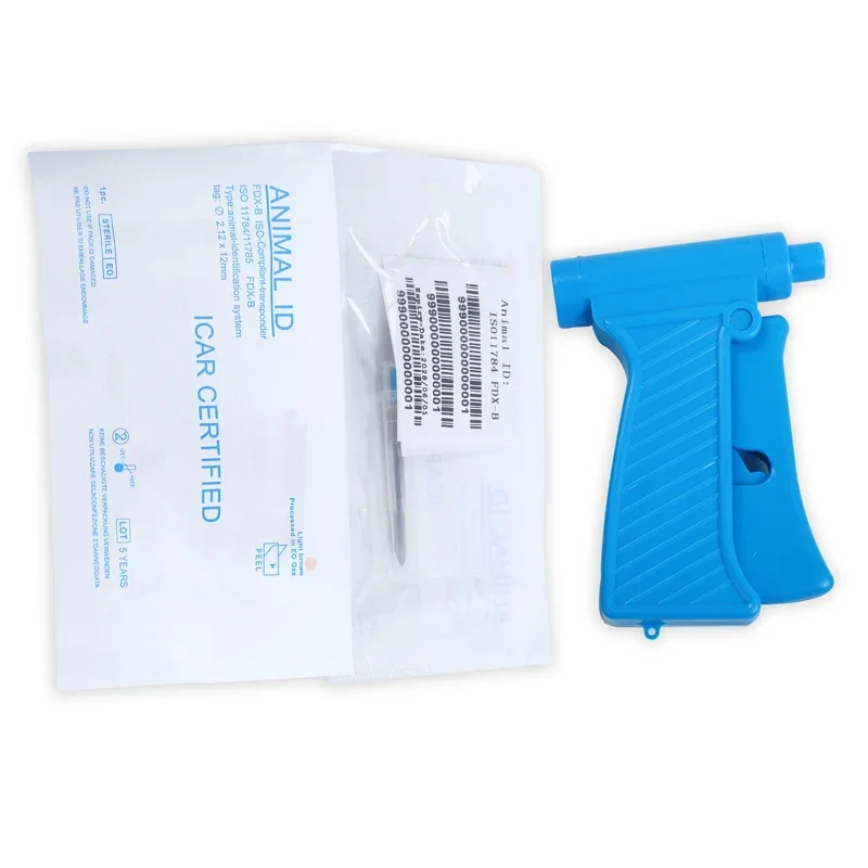 Separated Animal Needle 2.12x12MM 1000pcs FDX-B Pet ID Tag  134.2KHz Animal Microchip Injector Matching Recycle Pastic Injector