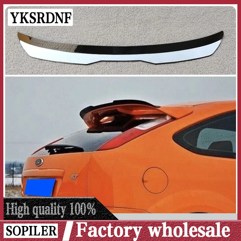 For Ford Focus ST MK2 MK2.5 Hatchback High Quality ABS Material Top Spoiler Wing Trunk Lip Boot Cover Car Styling