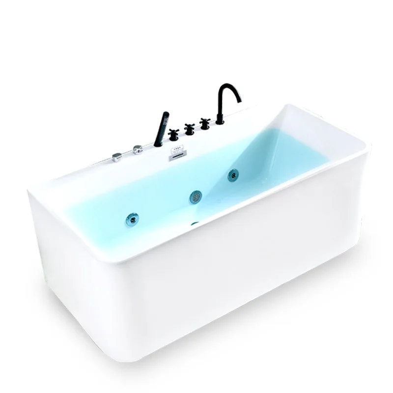 Bathtub Household Adult Free-standing Acrylic Toilet Bathroom Deep Soaking Bath Small Unit Surf Jacuzzi