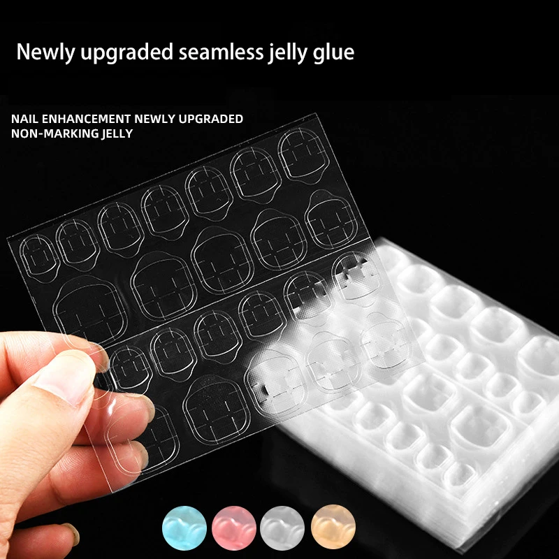 10PCS Ultra-Thin Transparent Nail Gel Adhesive Strips for Manicure Strong Nail Polish Stick-On Nail Tips No Damage Natural Nails