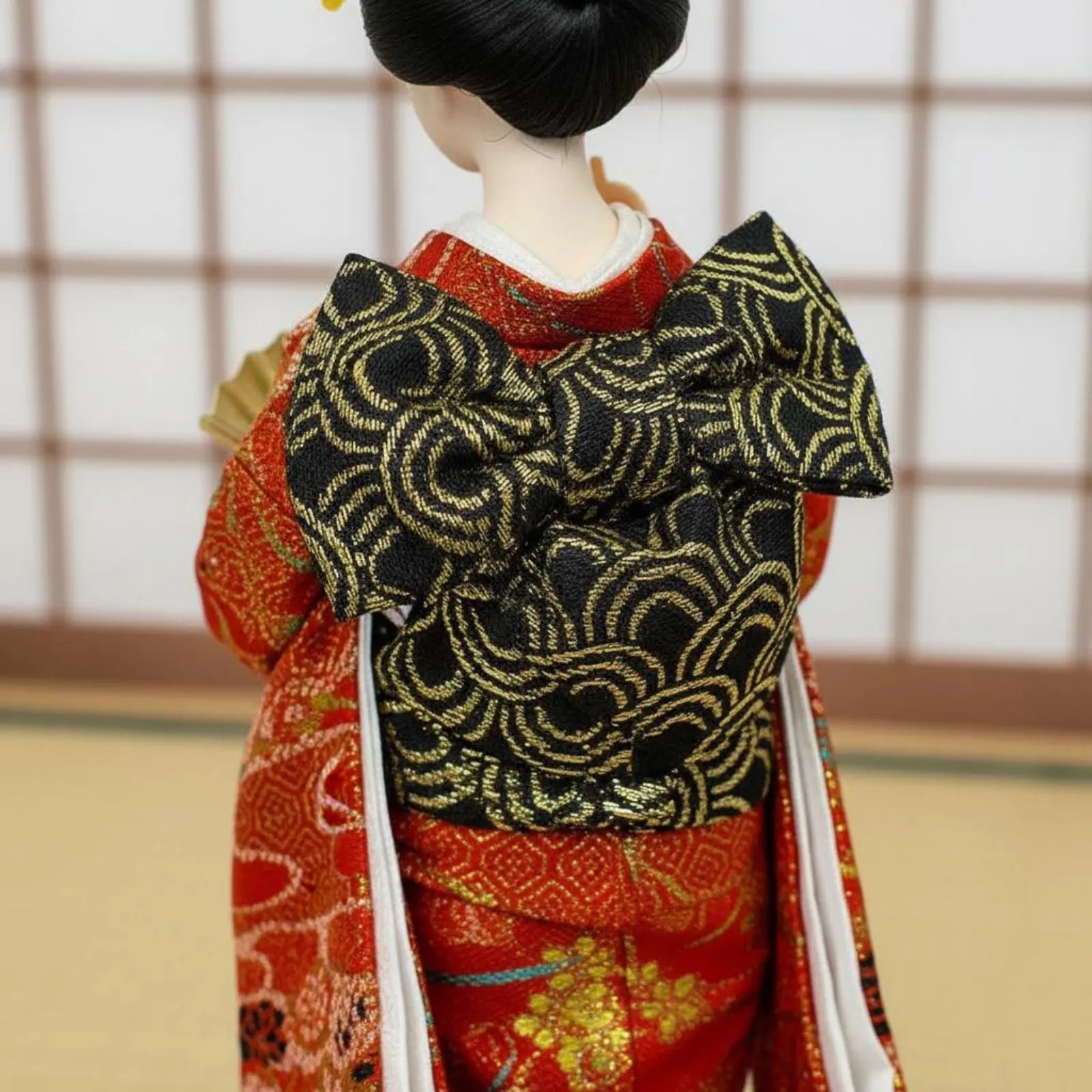 Japanese Geisha Doll Handmade Craft Traditional Japanese Doll Desktop Statue Detailed Costume House Decoration for Living Room view 5
