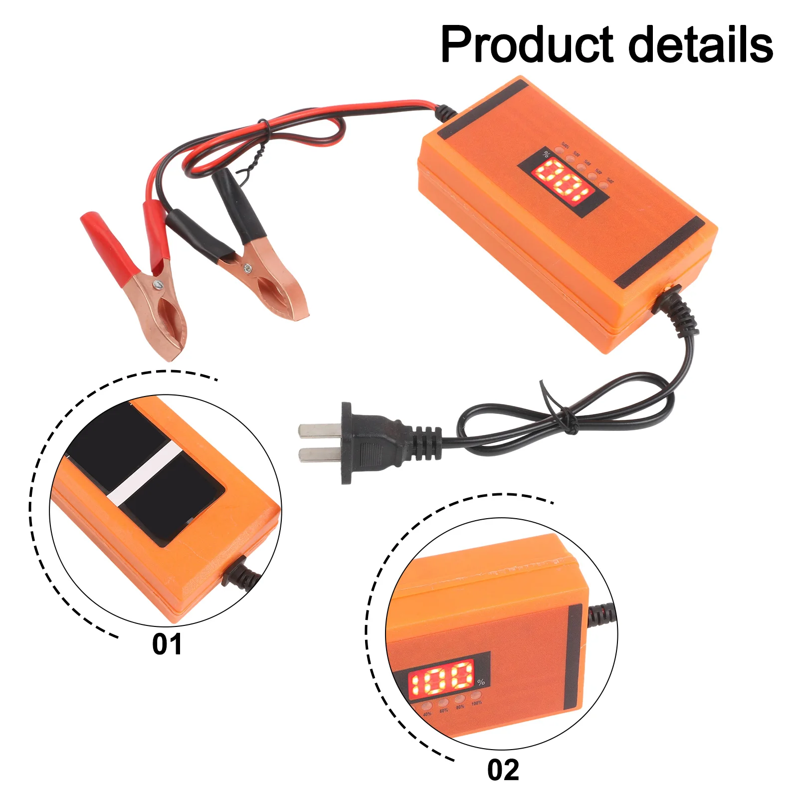 

Car Battery Charger 12V Motorcycle Charger Charging For Cars Battery Charging For 12V Models Direct Installation Easy To Use