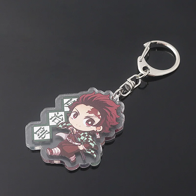 Bonito Anime Demo Acrílico Keychain, Fantasia Sangue, Agatsuma Zenitsu, Cosplay Adereços, Chaveiro, Jóias Hot, Atacado