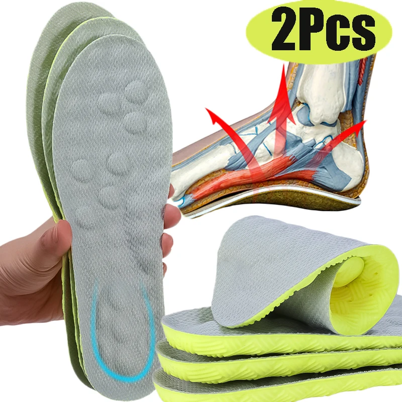 

Sports Elasticity Insoles For Shoes Sole Technology Shock Absorption Breathable Running shoe pad Orthopedic Insoles Arch Support