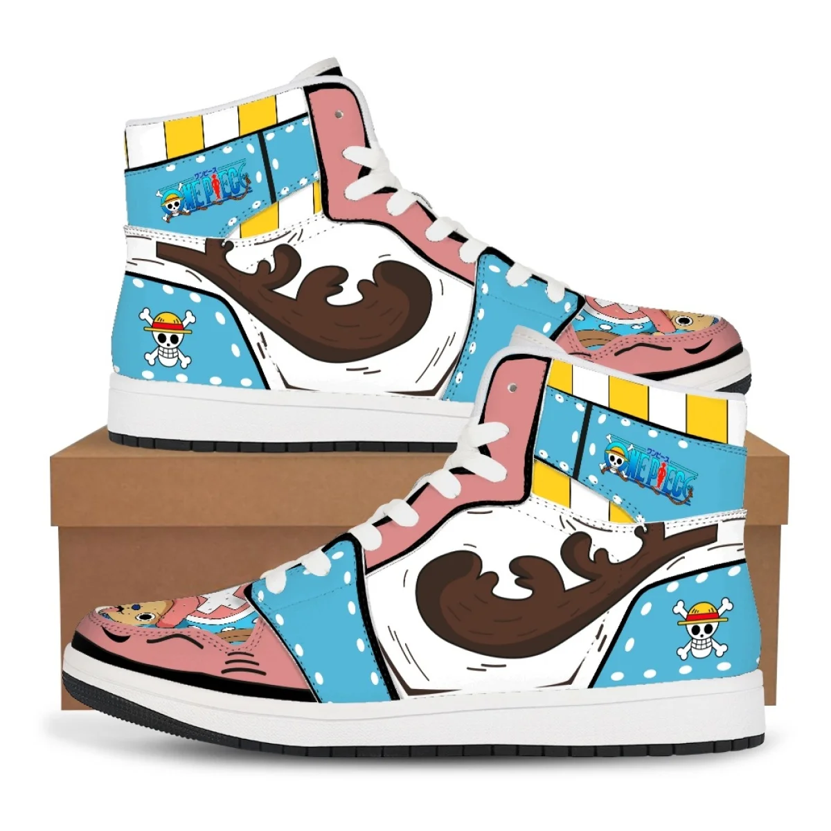 Cartoon One Piece Anime Luffy Zoro Sneakers Casual schoenen Basketbalschoenen Afdrukken Comfortabele oversized platte schoenen Verjaardagscadeau