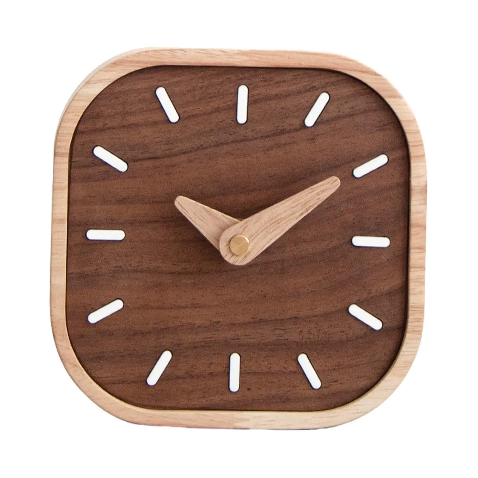 Reloj de mesa de madera, reloj colgante de pared para encimera, chimenea, oficina