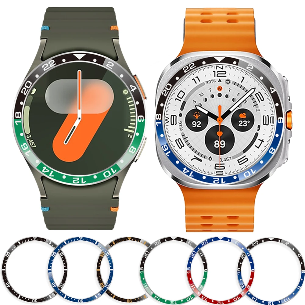 Bezel Ring Frame For Samsung Galaxy Watch 7/6/5/4 40mm 44mm Case For Samsung Watch Ultra 47mm Cover Protector Ring Anti Scratch