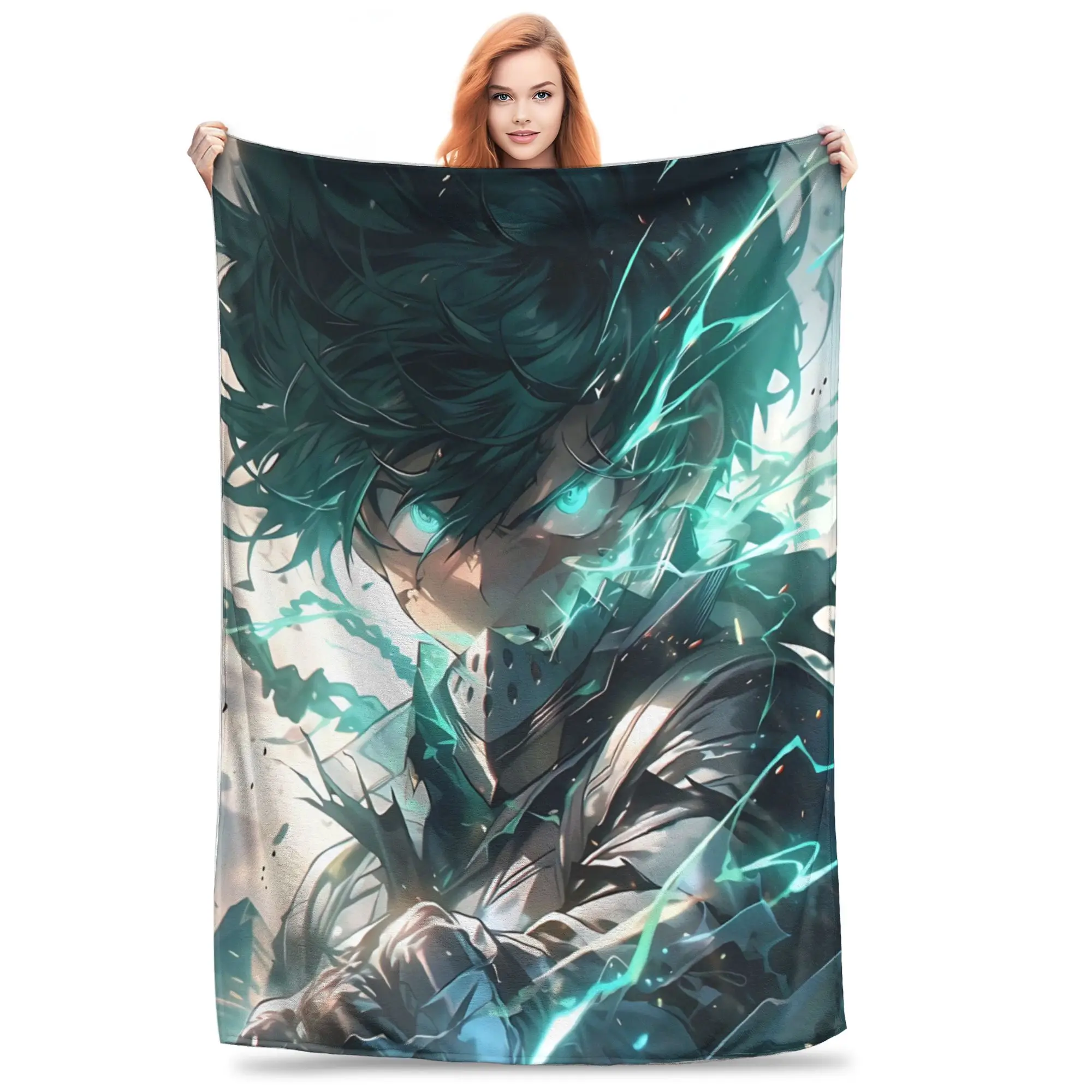 1PC Home Izuku Midoriya Blanket Throw Blanket  Novelty Warm Blanket All Season Gift