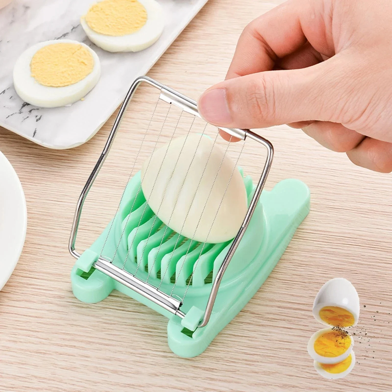 

Multifunctional Egg Cutter Creative Fancy Cutting Slicer Slicing Gadgets for Home Stainless Steel Kitchen Novel Accessories