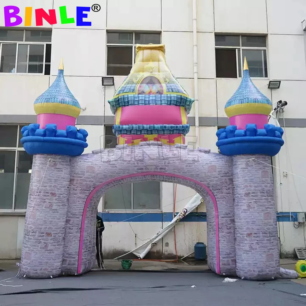 

Hot sale cheap inflatable castle arch with blower custom inflatable archway for wedding party decoration