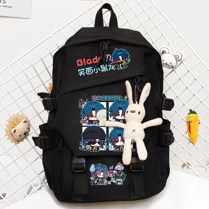 29x13x42cm preto cáqui, Honkai: Star Rail, mochilas escolares para estudantes, crianças e adolescentes, mochilas de anime de grande capacidade para meninos e meninas