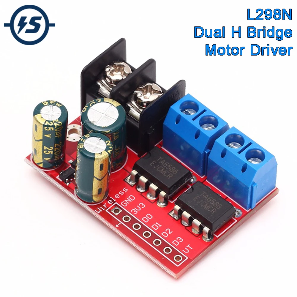 L298N Dual H Bridge DC Motor Drive Module Forward and Reverse Control PWM Speed Regulation Controller DC 3-14V 5A