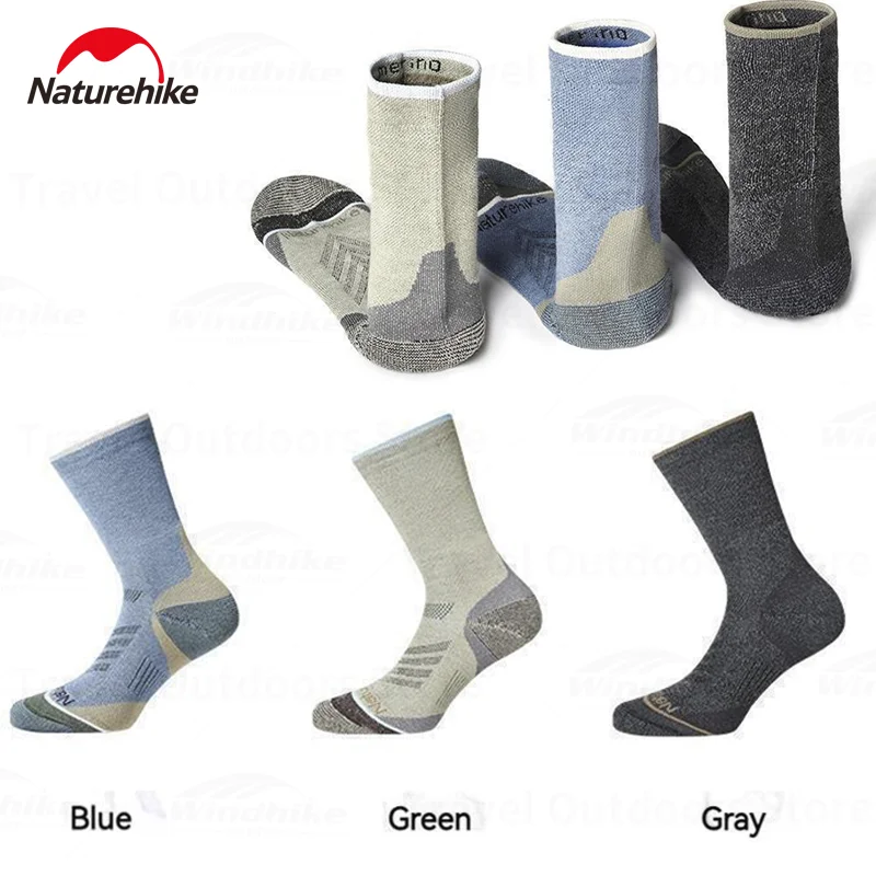 Naturehike Clash Of Colours Mid-Calf Socks Warm Hiking Leisure Outdoor Sports Running Anti-Bacteria Deodorant Straight Socks