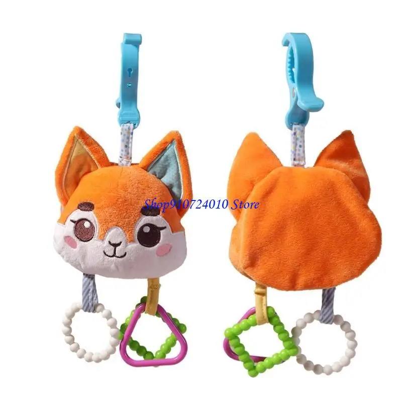 77HD Morbido peluche sonaglio culla giocattolo mobile per neonati Ciondolo per sviluppo visivo e sensoriale con gancio per il