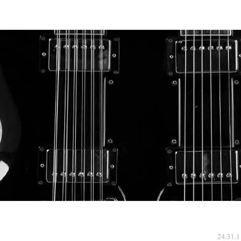Classic Black Finish, Multiple Color Options Available Dual-Neck Solid Body Electric Guitar