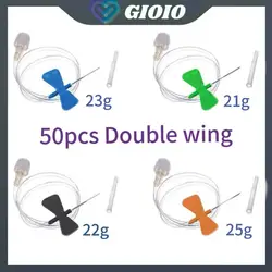 50pcs/lot Disposable Butterfly Blood Infusion Needle double wing type Blood Infusion Needle Pet Care Room Cat Dogs Animal