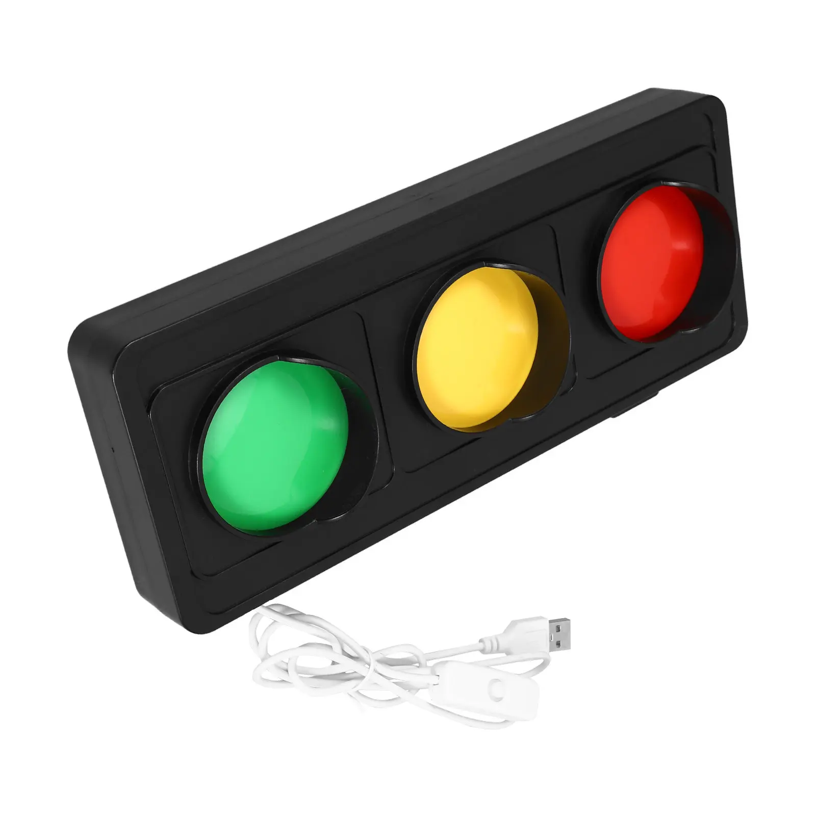 

LED Traffic Signal Wall Light Red Yellow Green Bright Minimalist Desk Status Indicator Lamp for Team Availability Office
