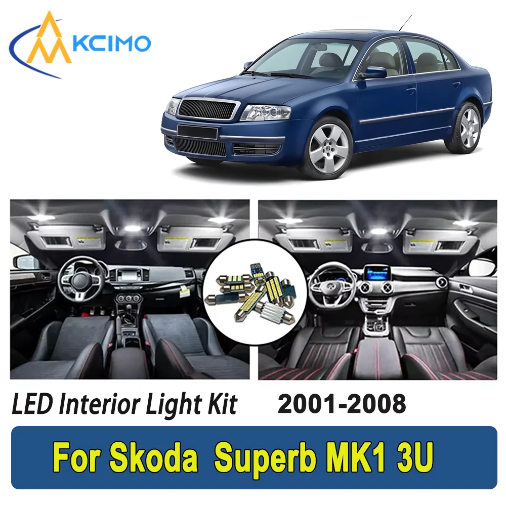 

New Light Bulb For Skoda Superb MK1 3U (2001-2008) Premium Bright LED Interior Dome Map Trunk Light Kit Car Led Lamps Canbus Car