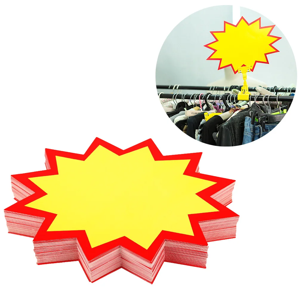 100 قطعة علامات أسعار الورق تسمية ملونة زاهية للمجوهرات سوار ساعة قلادة حلقة كليب على عرض علامة للمتجر