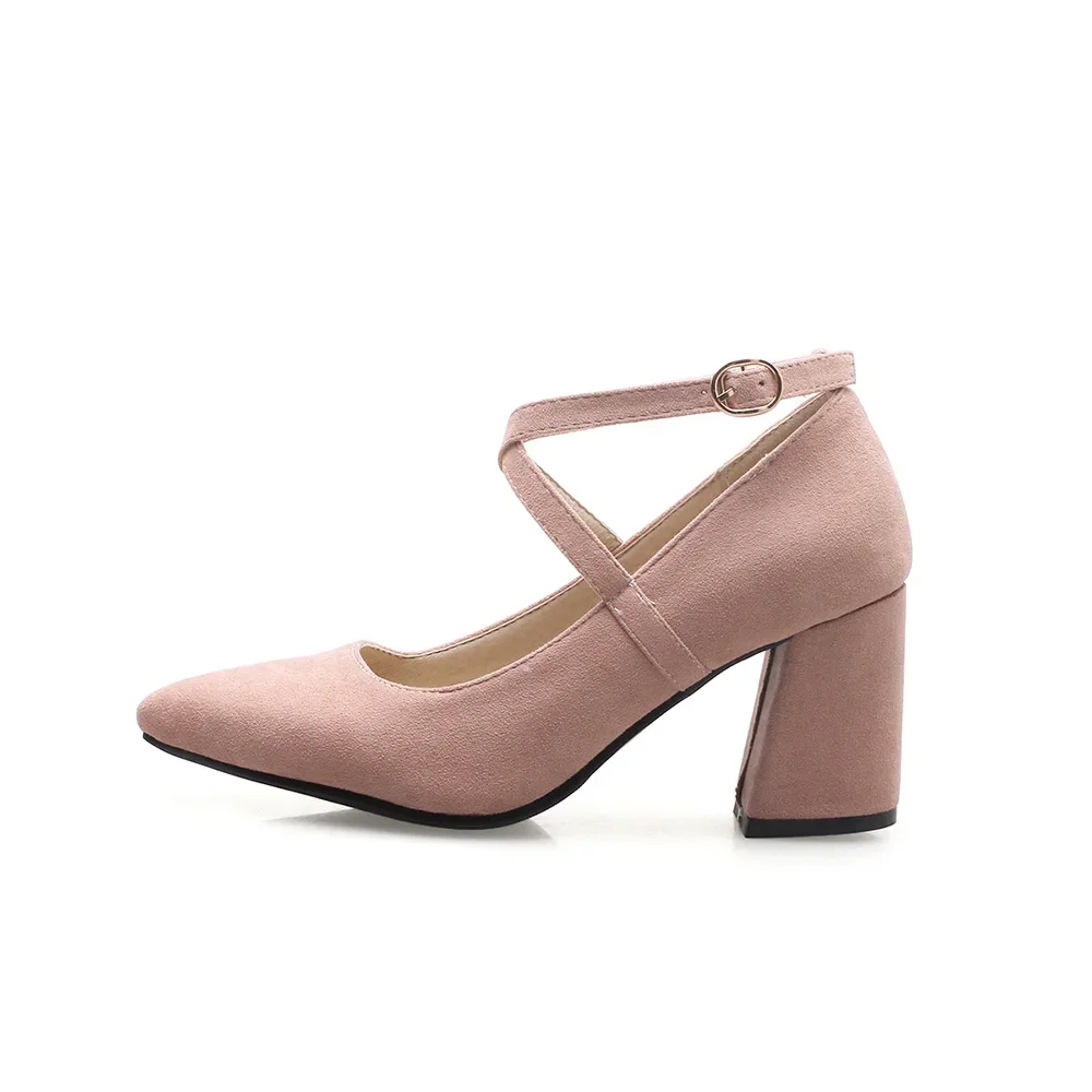 Brand New Elegant Apricot Black Women Dress Pumps Lady Comfortable Formal Shoes High Heels Plus Big Small Size 32 43 46