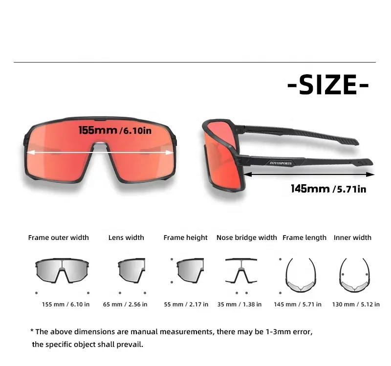 

-Guaranteed Purple For Photochromic Cycling Glasses Clear MTB Colorful Bicycle Riding Shield Lens Performance Sports Sunglasses