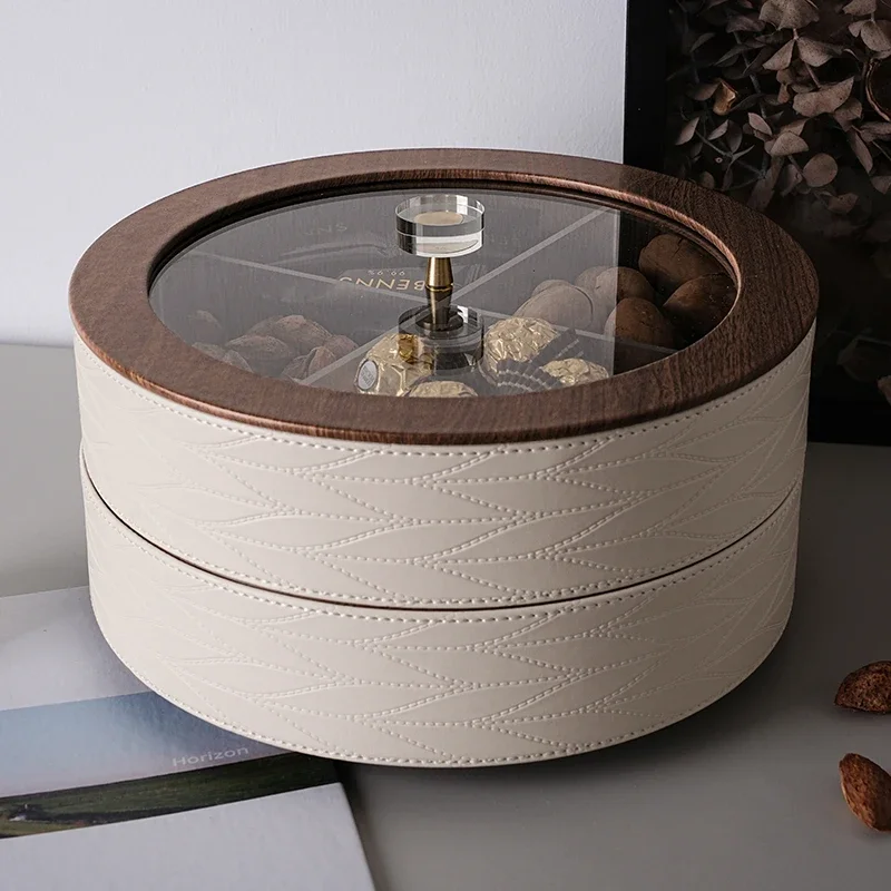 Household high-end dried fruit plate, new light luxury coffee table, nut box, exquisite living room, snack candy storage