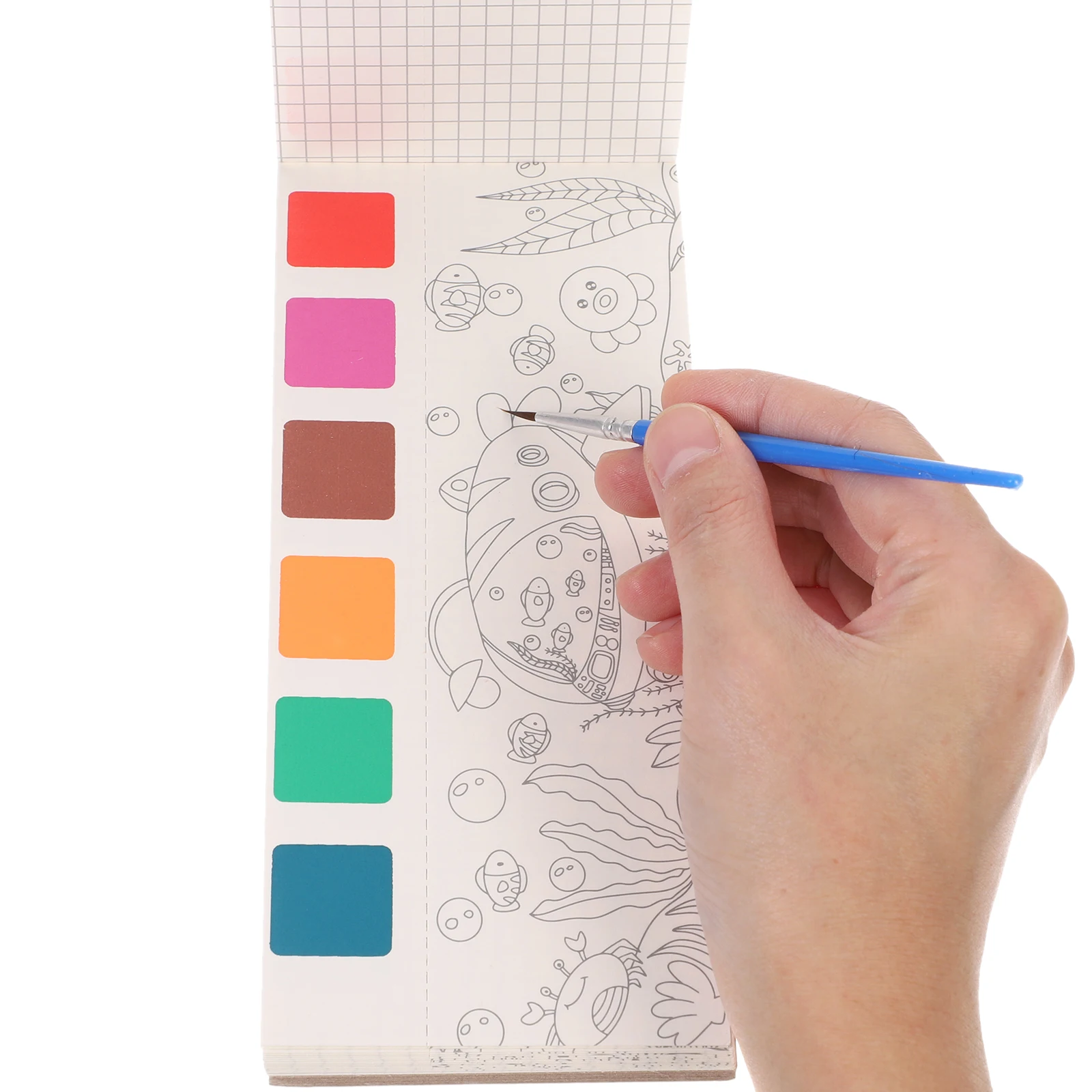 

1 Set Pocket Watercolor Painting Book Kids Graffiti Drawing Activity Tear-Off Bookmark Easy Carry Travel Learning Coloringwater