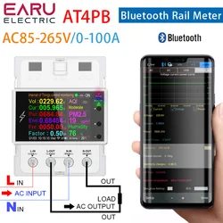 12-in-1 AC電圧および電流計,110V,220V,100a電力,要素kwh,電気エネルギー周波数計,アプリケーション制御