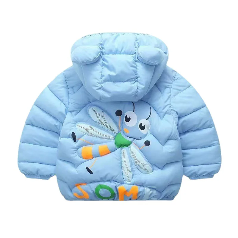 Children's wear children cotton baby laser anti fouling 2023 autumn winters fabrics private hooded down cotton-padded jacket