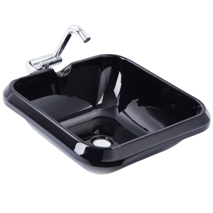 

China Factory Sale Wshing Basin Black Acrylic RV Sink Triangle Caravan Basin Save Space Motorhome Washing Basin
