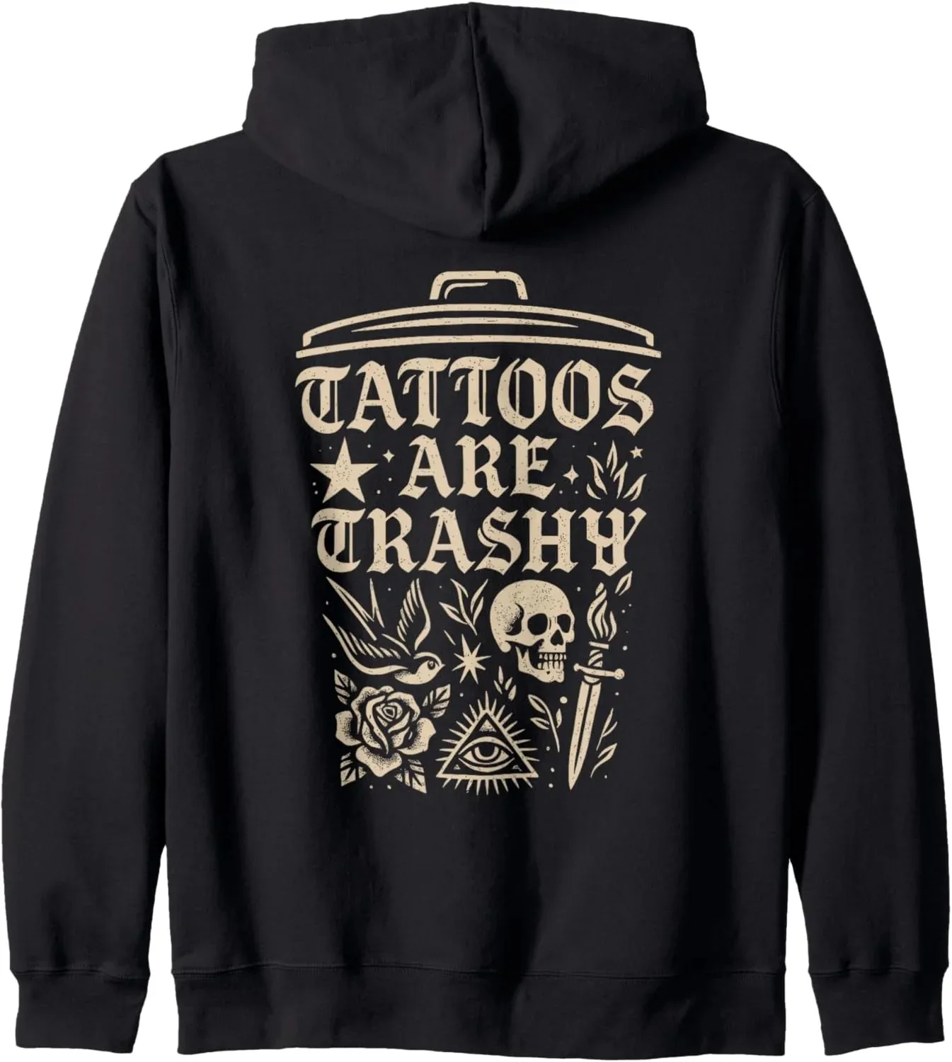 

Осенне-зимняя причудливая татуировка — хлопковая толстовка с капюшоном Attitude, идеально подходит для выражения без соответствия