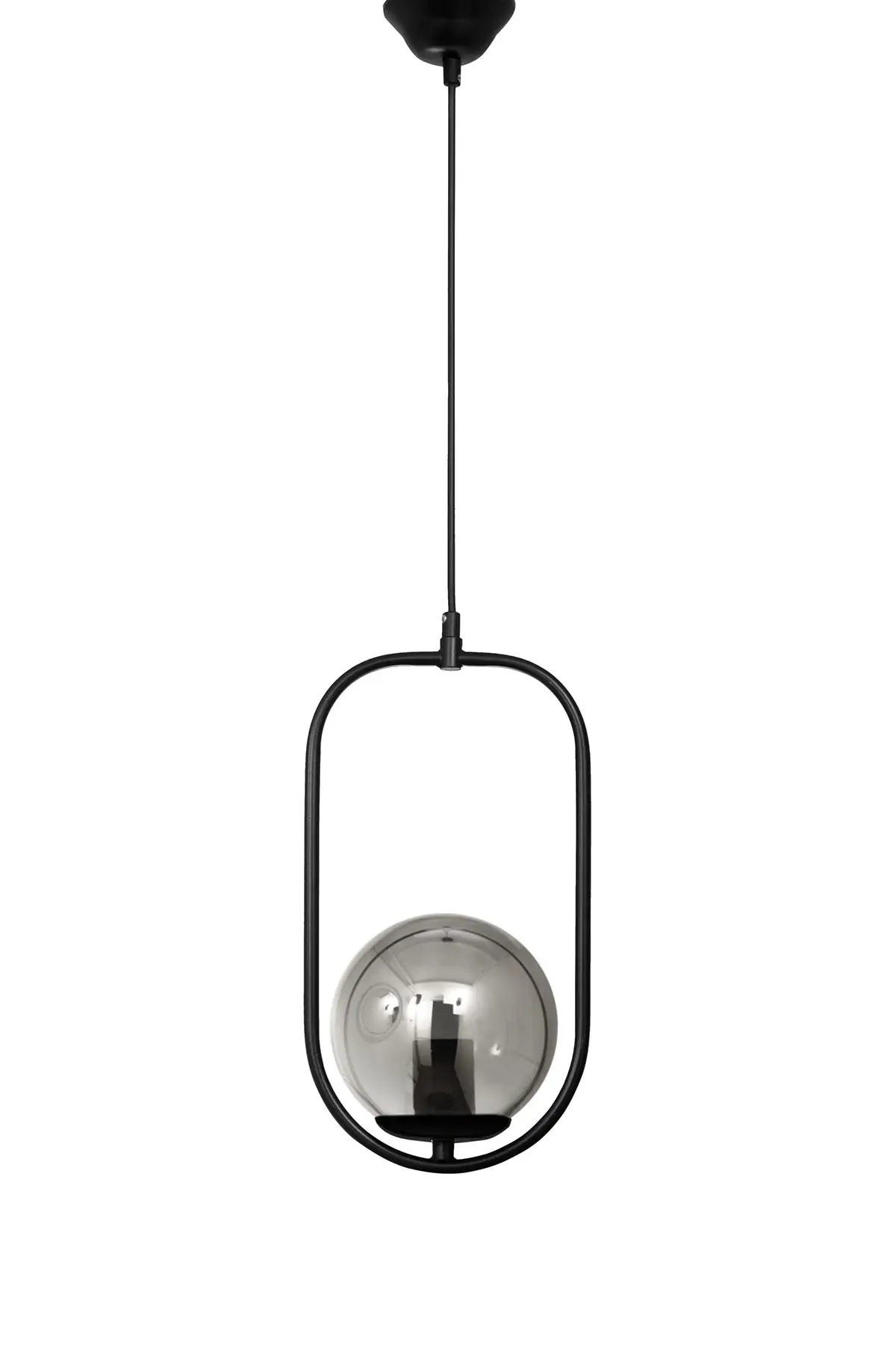 

DOLBOVI Modern Alure single smoked glass black chandelier