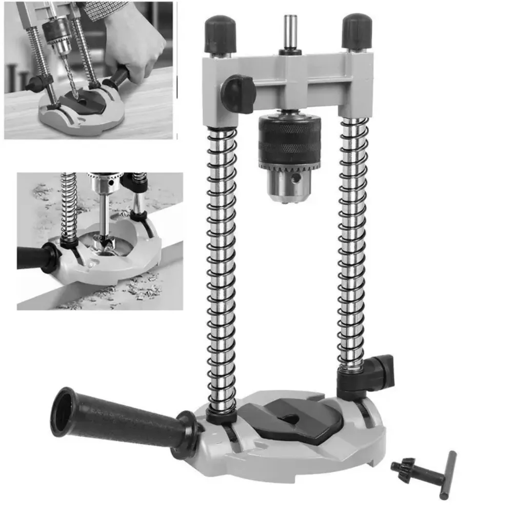 Accesorio de guía de taladro multiángulo, soporte para taladro, mango auxiliar, rango de sujeción de 1.5mm-13mm, soporte de perforación móvil, bloqueo de ángulo, adecuado para perforación en