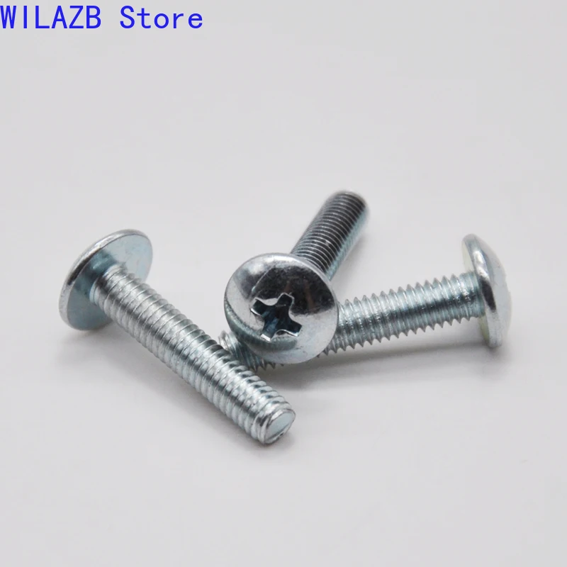 

Cross Recessed Truss Head Machine Screws M3 M4 M5 M6 M8 Mushroom Big Flat Head Screw Zinc Plated Screw