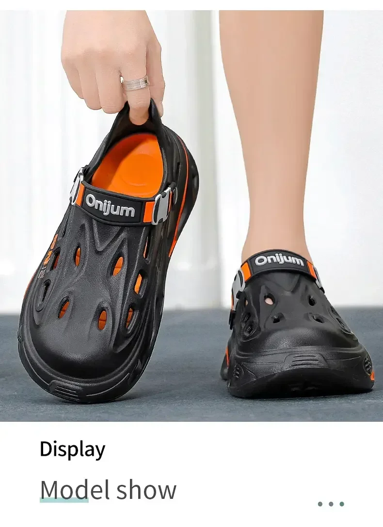 Herren Casual Gartenschuhe Herren Outdoor-Clogs Strand-Sandalen Sport Atmungsaktive Pantoffeln Slides Wandersandalen für Männer – Detail 12